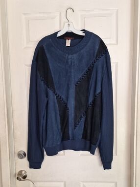 Vintage Torras Wool and Leather Sweater Men 46 US XL